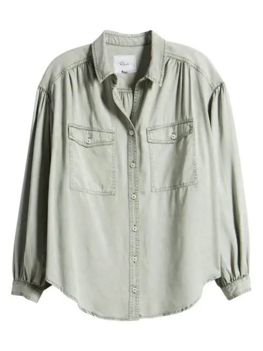 Rails Soren Tencel Lyocell Button Down Shirt Blue Denim Drape XS EUC - Picture 4 of 15